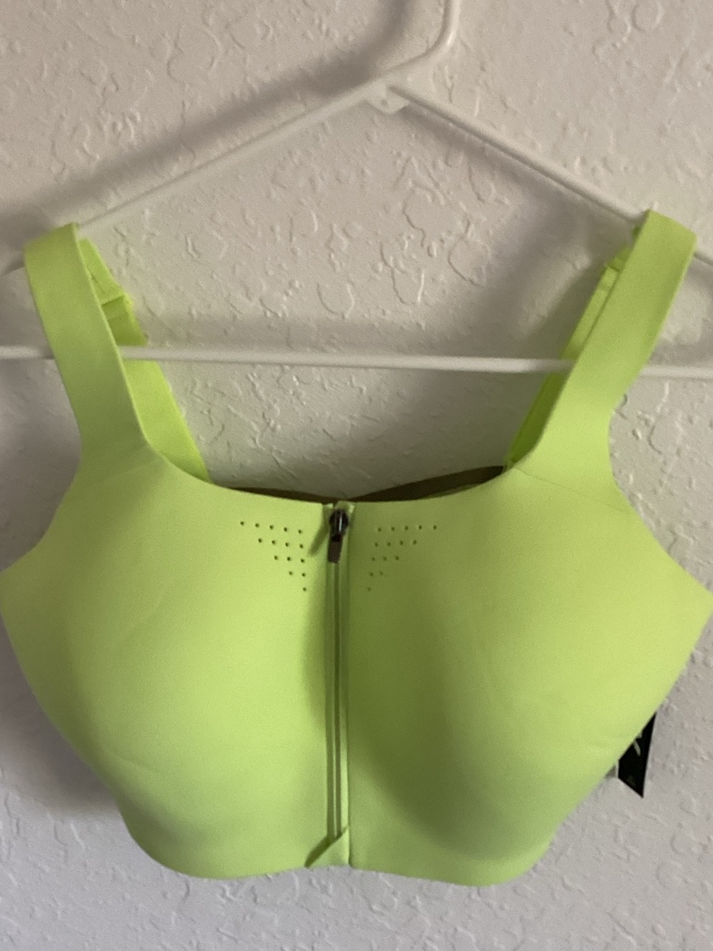 VSX Neon Lime Front-Zip Sports Bra
